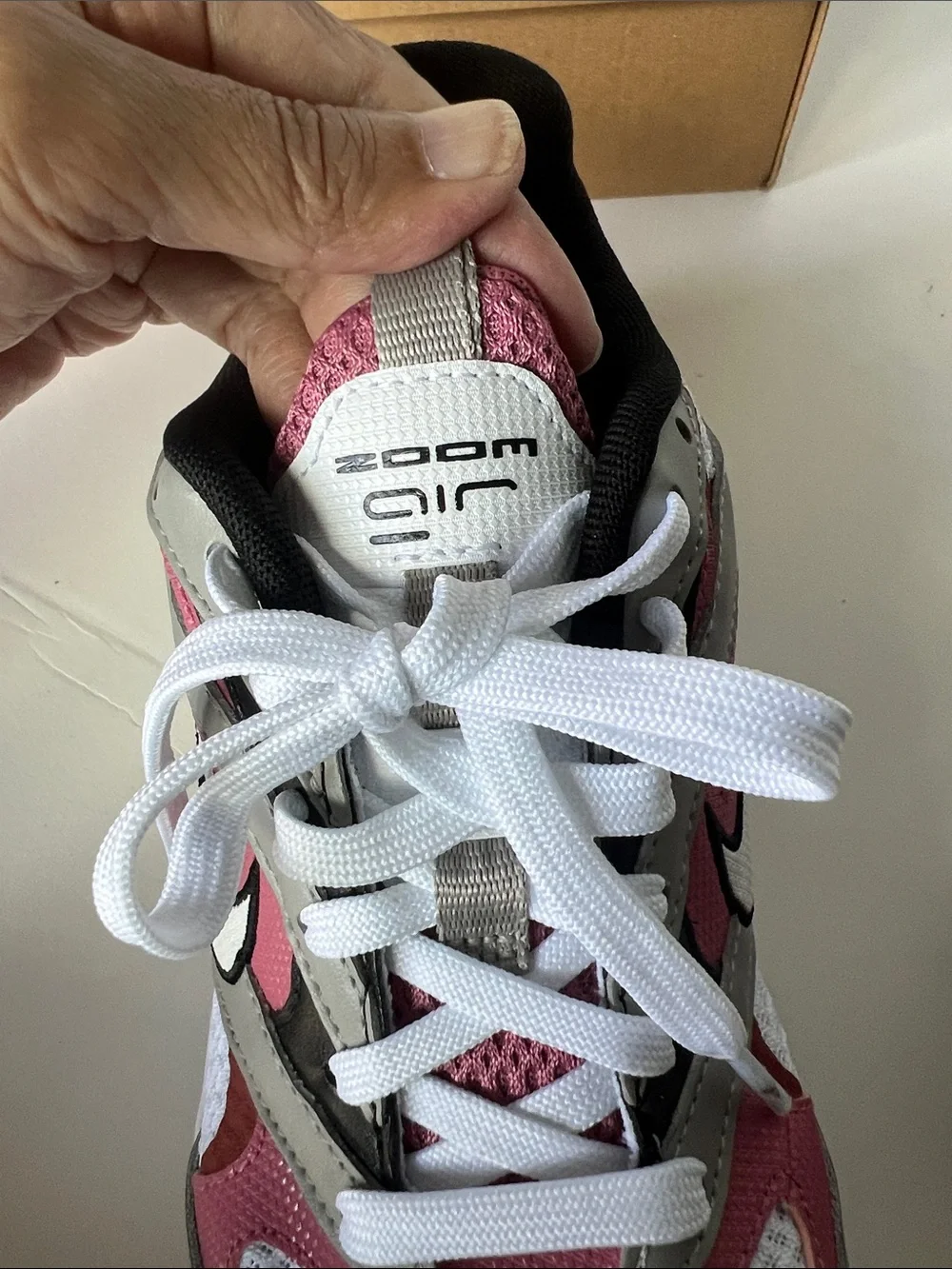 Nike Zoom Air Pink, White & Gray Running Sneakers